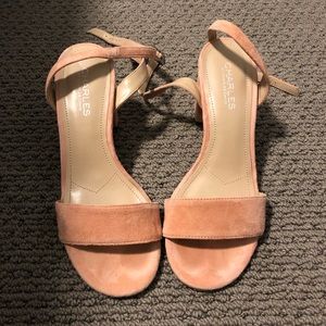 Charles David pink suede sandals